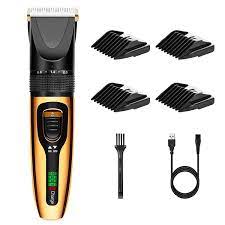 Best hair clippers for all types of hair: Amazon Com Mens Hair Clippers Beard Trimmer Milantia Professional Ceramic Titanium Blade Electric Hair Trimmer For Home Cordless Rechargeable Quiet Hair Cutter Groomer Kit With Led Display Beauty