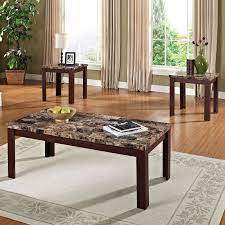 Contact us for the most current availability on this product. Faux Marble 3 Piece Coffee And End Table Set Multiple Colors Walmart Com Walmart Com