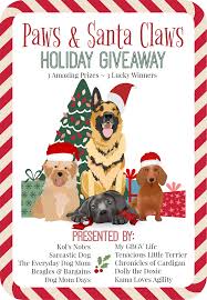 Let The Big Paws Santa Claws Holiday Giveaway Begin My Gbgv Life Dog Giveaways Pet Holiday Paw