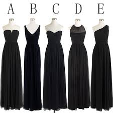 Black Cheap Simple Mismatched Styles Chiffon Floor Length Formal Long Bridesmaid Dresses Wg187 Mismatched Bridesmaid Dresses Black Bridesmaid Dresses Long Black Bridesmaid Dresses