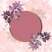 download premium vector of round foliage frame on pink background vector pink background flower background wallpaper floral poster