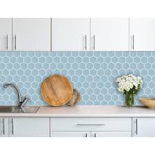 So retire that oversize rug and open the door to one of these 13 mosaic bathroom floor tile ideas. Hexagon Matt Blue Mosaic 9 5cm X 9 5cm 29 5cm X 25 6cm Wall