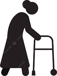 Yürüteç Siluet Simgesi Insan Yaşı Bunak Ile Giden Yaşlı Kadın Vektör,  Insan, Yaş, Bunak PNG Resim ve çizimi ücretsiz Indirmek Için Arka Plan Ile
