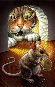 Cat And Mouse By John Thompson Cat Artwork Cat Painting Cat Art