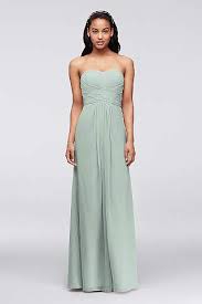 David S Bridal Dusty Sage Bridesmaid Dresses Strapless Chiffon Dress Bridesmaid Dressing Gowns Mesh Bridesmaids Dress