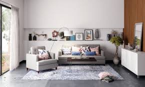 With Aesthetic Elements Adorning The Corners This Relaxing Sanctuary Is Wrapped In Neutral Tones Exuding Warmth Livi Wall Niche Sofa Layout Living Room Sofa