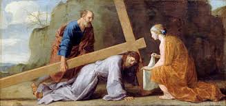 Jesus Carrying Cross Painting Jesus Carrying His Cross By Eustache Le Sueur Cross Paintings Jesus Carrying Cross Global Gallery