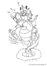 Download or print this amazing coloring page: Dragon Coloring Page Free For Kids
