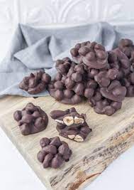 Keto Chocolate Nut Clusters Peace Love And Low Carb Recipe Chocolate Nuts Clusters Low Carb Chocolate Nut Cluster Recipe