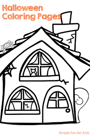 Halloween witch coloring pages for kindergarten. Halloween Coloring Pages Simple Fun For Kids