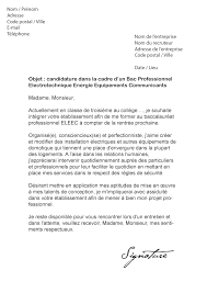 Lettre De Motivation Bac Pro Eleec Modele De Lettre