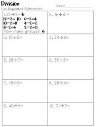 This Is An Assessment That I Created For My Students To See If They Understood Repeated Subtraction For Di Repeated Subtraction Math Division Second Grade Math