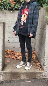 Grunge Outfits In 2021 Flannel Outfits Men Men Fashion Casual Outfits Streetwear Men Outfits