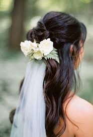 Wavy Long Hair Veil Wedding Hairstyle Veil Hairstyles Veil Hair Down Bride Hairstyles