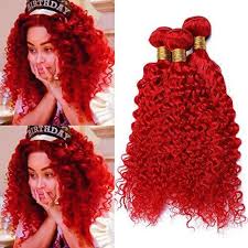 Because of this, they achieve curls with chemicals. Bright Red Deep Wave Human Hair Weave Bundles Red Color Brazilian Wavy Ninthavenue Europe