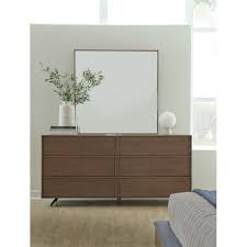 Palliser Kamden Mid Century Modern Dresser And Mirror Set Esprit Decor Home Furnishings Dresser Mirror Sets