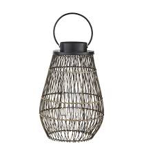 This outdoor garden hanging lantern is illuminated by a warm white led flickering flameless candles, which creates a warm glow. Hampton Bay Indoor Outdoor Patio Bamboo Lantern 24 4 In Large Bamboo Finish Ebay