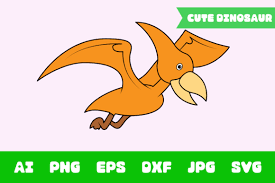 The printable dinosaurs clipart is also great to make cool dinosaurs shirts for kids and babies. Dinosaur Pterodactyl Cute Design Graphic By Custodestudio Creative Fabrica