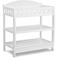 Delta Children S Changing Table With Pad Choose Your Finish White Baby Changing Tables Diaper Changing Table White Changing Table