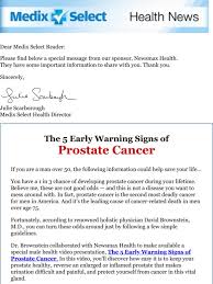 The prostate gland is an often ignored, but highly essential part of the human body. Medix Select Nutritional Supplements The 5 Early Warning Signs Of Prostate Cancer Milled
