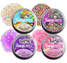 Amazon.com: Matty's Toy Stop Crazy Aaron's Putty Mini Tins Funky Fidget,  Daydream, Cryptocurrency & Fairy Sprinkles Gift Set Bundle