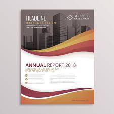 Wavy Abstract Brochure Flyer Design Vector Template For Business Corporate Brochure Design Business Brochure Design Brochure Cover Design