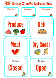 Here are a few traffic signs available as printable pdf. Free Pretend Play Grocery Store Printables For Kids Make Life Lovely