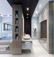 Precious tips and inspirations beautiful modern farmhouse bathroom (28) add floating shelves above the toilet for more storage space in the bathroom. Top 70 Best Cool Bathrooms Home Spa Design Ideas