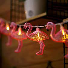 The solar panel is near the leaves. Easesolies Solar Flamingo String Lights 12 5ft 10 Led Wide Angle Led String Light Fairy Lights Tropical Outdoor Lighting For Tree Garden Home Yard Party Patio Holiday Decor Buy Online In Antigua And Barbuda At Antigua Desertcart Com Productid