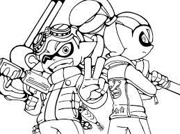 Inkling makes a new friend. Splatoon Coloring Page Bmo Show