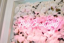 Halo Beautiful Flower Wall Flower Wall Design Flower Wall Neon Wall Signs