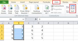 How To Sort A Column But Keep Intact Rows In Excel