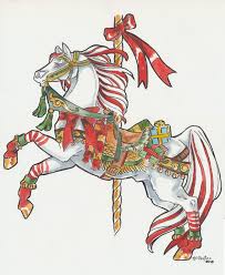 Cand Cane Carousel Horse Carousel Horses Christmas Horses Horse Art