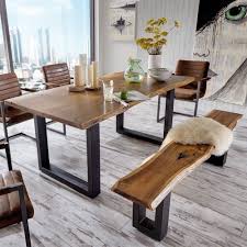 Esszimmer Sitzgruppe Escoba Mit Baumkante Esstisch Bank Esstisch Akazie Esszimmer Mobel