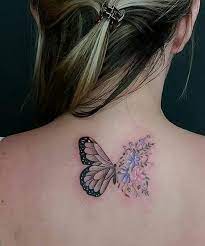 Maybe you would like to learn more about one of these? Flowers And Butterfly Tattoos On Back For Women Schmetterlingstatowierungen Schone Tatowierungen Aquarell Tattoo Ideen