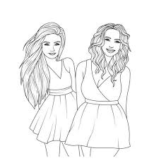 Online coloring pages for girls only with a variety of drawings to print and paint. Fashion Girls 1 Coloring Page Free Printable Coloring Pages For Kids