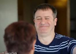 Emotional moment man, 49, fulfils his mother's dying wish by finally  meeting his older sister for the first time