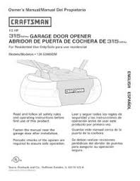 garage door opener manual