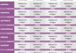 May 19, 2021 · zentrum für bildungsforschung und lehrerbildung (plaz) | bereits zum zehnten mal findet am freitag, 24. Kostenlose Speiseplan Vorlagen Choose Your Level