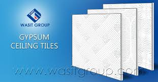 We Produce Gypsum Ceiling Tile Laminated With Pvc On Its Surface And Aluminum Foil On Its Back It Has Ma Gypsum Ceiling Construction Applications Ceiling Tile
