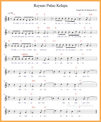 Not Angka Lagu Bunga Nusa Indah Kumpulan Not Lagu