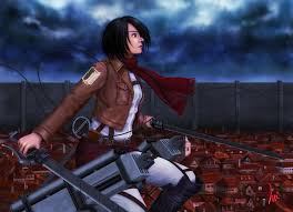 A história gira em torno do personagem eren yeager em um mundo onde a humanidade vive rodeada por enormes muralhas para se proteger de criaturas gigantescas, os titãs. Desktop Hintergrundbilder Schwert Krieger Shingeki No Kyojin Mikasa