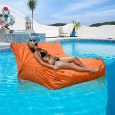 Waterproof Swimming Pool Floating Bean Bag Cover Soft Luxury Lounge Chair Sofa For Reading Relaxing Indoor Or Outdoor Use Orange Walmart Com In 2020 Swimming Pools Swimming Pool Floats Luxury Swimming Pools