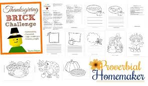 Lego coloring pages are easy to print or download and are suitable for children ages 3 and up. Thanksgiving Brick Challenge Free Proverbial Homemaker