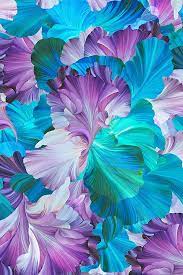 Floral Fantasia Painted Iris Digital Print Fabric Abstract Flowers Flower Wallpaper Digital Print Fabric