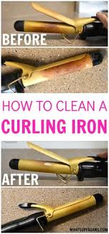 How To Clean The Sticky Brown Gunk Off Ceramic Curling Irons Cleaning Hacks Deep Cleaning Tips Cleaning