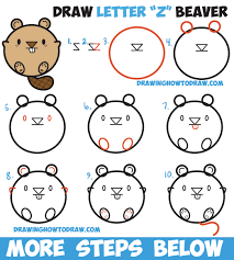 Learn How To Draw A Cute Cartoon Beaver With Letters Easy Step By Step Drawing Tutorial For Children How To Draw Step By Step Drawing Tutorials Step By Step Drawing Don't forget to portray so, we have shared the cool and learning tutorials to doubtful question, how to draw cartoon characters.
