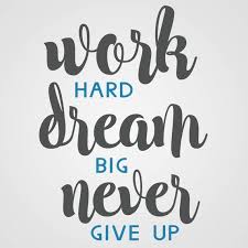 Fitness Motivation Work Hard Dream Big Never Give Up Vinyl Etsy Dream Big Quotes Words Of Encouragement Giving Up Quotes
