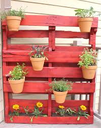 Vertical Herb Pallet Garden Completed Paletten Garten Europaletten Garten Krautergarten Palette