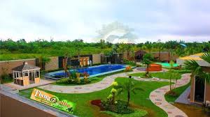 Pemasangan Taman Pada Halaman Belakang Dengan Kombinsi Kolam Renang Dan Pemasangan Batu Alam Ide Halaman Belakang Taman Surabaya